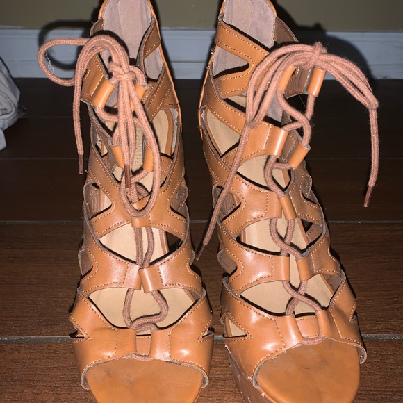 Charlotte Russe High Heel Lace Ups - Picture 2 of 3